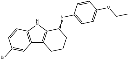 N-(6-bromo-2,3,4,9-tetrahydro-1H-carbazol-1-ylidene)-4-ethoxyaniline Struktur