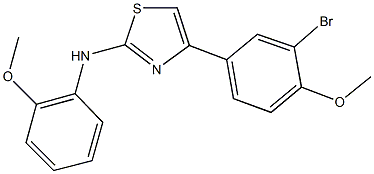 N-[4-(3-bromo-4-methoxyphenyl)-1,3-thiazol-2-yl]-N-(2-methoxyphenyl)amine Struktur