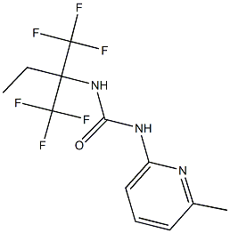 N-[1,1-bis(trifluoromethyl)propyl]-N'-(6-methyl-2-pyridinyl)urea Struktur