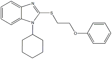 2-[(1-cyclohexyl-1H-benzimidazol-2-yl)sulfanyl]ethyl phenyl ether Struktur