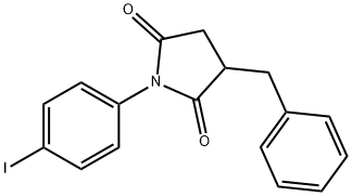 3-benzyl-1-(4-iodophenyl)-2,5-pyrrolidinedione Struktur