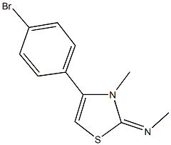 N-(4-(4-bromophenyl)-3-methyl-1,3-thiazol-2(3H)-ylidene)-N-methylamine Struktur