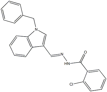 N'-[(1-benzyl-1H-indol-3-yl)methylene]-2-chlorobenzohydrazide Struktur