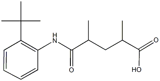 5-(2-tert-butylanilino)-2,4-dimethyl-5-oxopentanoic acid Struktur