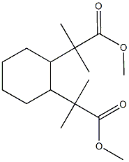 methyl 2-[2-(2-methoxy-1,1-dimethyl-2-oxoethyl)cyclohexyl]-2-methylpropanoate Struktur