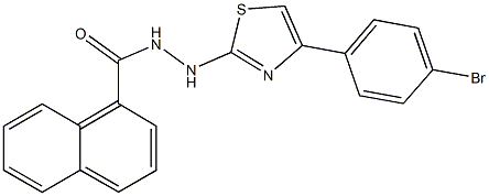 N'-[4-(4-bromophenyl)-1,3-thiazol-2-yl]-1-naphthohydrazide Struktur