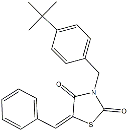 5-benzylidene-3-(4-tert-butylbenzyl)-1,3-thiazolidine-2,4-dione Struktur