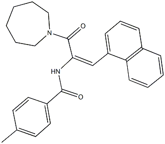 N-[1-(1-azepanylcarbonyl)-2-(1-naphthyl)vinyl]-4-methylbenzamide Struktur