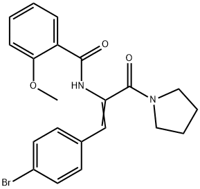 N-[2-(4-bromophenyl)-1-(1-pyrrolidinylcarbonyl)vinyl]-2-methoxybenzamide Struktur