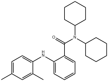 N,N-dicyclohexyl-2-(2,4-dimethylanilino)benzamide Struktur