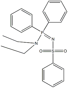 N-[(diethylamino)(diphenyl)phosphoranylidene]benzenesulfonamide Struktur