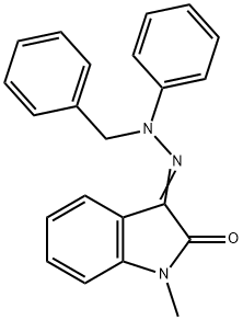 1-methyl-1H-indole-2,3-dione 3-[benzyl(phenyl)hydrazone] Struktur