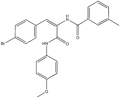 N-{2-(4-bromophenyl)-1-[(4-methoxyanilino)carbonyl]vinyl}-3-methylbenzamide Struktur