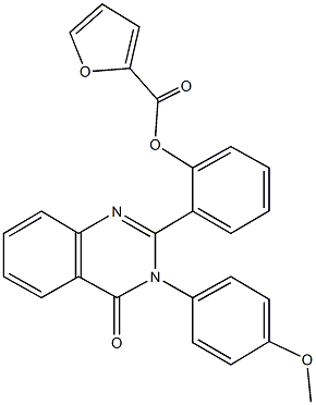 2-[3-(4-methoxyphenyl)-4-oxo-3,4-dihydro-2-quinazolinyl]phenyl 2-furoate Struktur