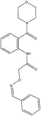 2-[(benzylideneamino)oxy]-N-[2-(4-morpholinylcarbonyl)phenyl]acetamide Struktur