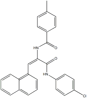 N-[1-[(4-chloroanilino)carbonyl]-2-(1-naphthyl)vinyl]-4-methylbenzamide Struktur