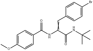 N-{2-(4-bromophenyl)-1-[(tert-butylamino)carbonyl]vinyl}-4-methoxybenzamide Struktur