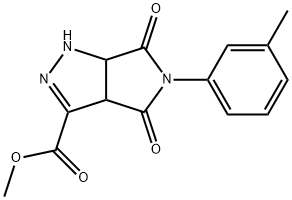 methyl 5-(3-methylphenyl)-4,6-dioxo-1,3a,4,5,6,6a-hexahydropyrrolo[3,4-c]pyrazole-3-carboxylate Struktur