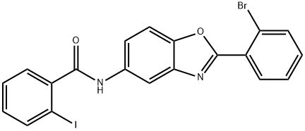 N-[2-(2-bromophenyl)-1,3-benzoxazol-5-yl]-2-iodobenzamide Struktur