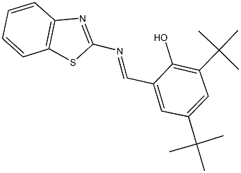 2-[(1,3-benzothiazol-2-ylimino)methyl]-4,6-ditert-butylphenol Struktur