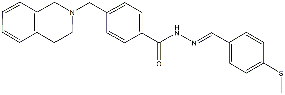 4-(3,4-dihydro-2(1H)-isoquinolinylmethyl)-N'-[4-(methylsulfanyl)benzylidene]benzohydrazide Struktur