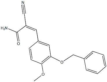 3-[3-(benzyloxy)-4-methoxyphenyl]-2-cyanoacrylamide Struktur