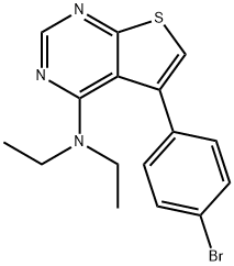 5-(4-bromophenyl)-N,N-diethylthieno[2,3-d]pyrimidin-4-amine Struktur