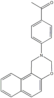 1-[4-(1H-naphtho[1,2-e][1,3]oxazin-2(3H)-yl)phenyl]ethanone Struktur