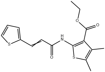 ethyl 4,5-dimethyl-2-{[3-(2-thienyl)acryloyl]amino}-3-thiophenecarboxylate Struktur