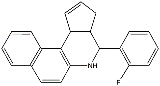 4-(2-fluorophenyl)-3a,4,5,11c-tetrahydro-3H-benzo[f]cyclopenta[c]quinoline Struktur