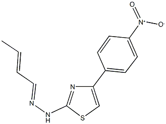 2-butenal (4-{4-nitrophenyl}-1,3-thiazol-2-yl)hydrazone Struktur