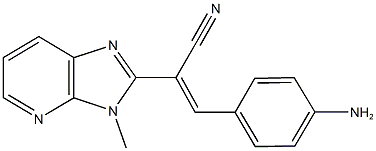 3-(4-aminophenyl)-2-(3-methyl-3H-imidazo[4,5-b]pyridin-2-yl)acrylonitrile Struktur