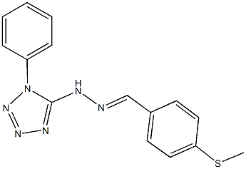 4-(methylsulfanyl)benzaldehyde (1-phenyl-1H-tetraazol-5-yl)hydrazone Struktur