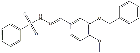 N'-[3-(benzyloxy)-4-methoxybenzylidene]benzenesulfonohydrazide Struktur