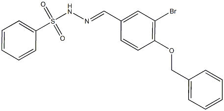 N'-[4-(benzyloxy)-3-bromobenzylidene]benzenesulfonohydrazide Struktur