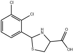 2-(2,3-dichlorophenyl)-1,3-thiazolidine-4-carboxylic acid Struktur