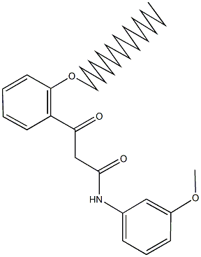 N-(3-methoxyphenyl)-3-[2-(octadecyloxy)phenyl]-3-oxopropanamide Struktur