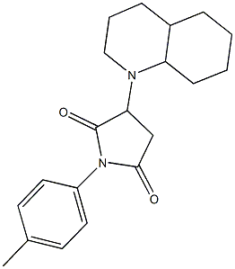 1-(4-methylphenyl)-3-octahydro-1(2H)-quinolinyl-2,5-pyrrolidinedione Struktur