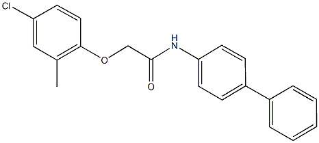 N-[1,1'-biphenyl]-4-yl-2-(4-chloro-2-methylphenoxy)acetamide Struktur