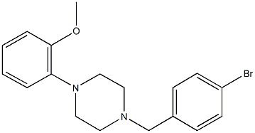 1-(4-bromobenzyl)-4-(2-methoxyphenyl)piperazine Struktur