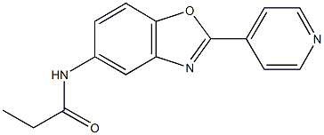 N-[2-(4-pyridinyl)-1,3-benzoxazol-5-yl]propanamide Struktur