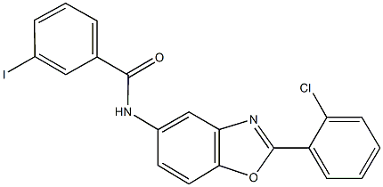 N-[2-(2-chlorophenyl)-1,3-benzoxazol-5-yl]-3-iodobenzamide Struktur