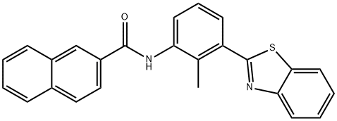 N-[3-(1,3-benzothiazol-2-yl)-2-methylphenyl]-2-naphthamide Struktur