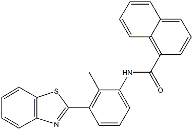 N-[3-(1,3-benzothiazol-2-yl)-2-methylphenyl]-1-naphthamide Struktur