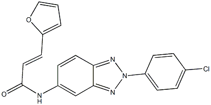 N-[2-(4-chlorophenyl)-2H-1,2,3-benzotriazol-5-yl]-3-(2-furyl)acrylamide Struktur