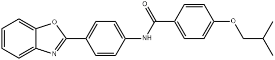 N-[4-(1,3-benzoxazol-2-yl)phenyl]-4-isobutoxybenzamide Struktur