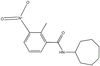 N-cycloheptyl-3-nitro-2-methylbenzamide Struktur