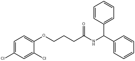 N-benzhydryl-4-(2,4-dichlorophenoxy)butanamide Struktur