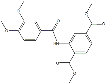 dimethyl 2-[(3,4-dimethoxybenzoyl)amino]terephthalate Struktur