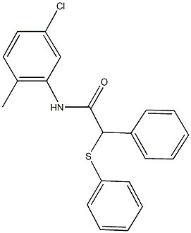 N-(5-chloro-2-methylphenyl)-2-phenyl-2-(phenylsulfanyl)acetamide Struktur